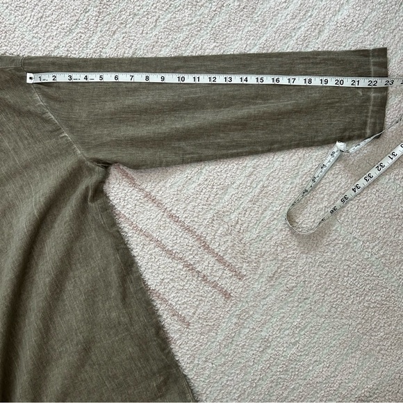 Earthbound Trading Co Stonewash Taupe Tunic Top 100% Cotton Gorpcore Unisex Fall - Picture 9 of 9